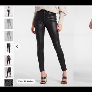 Express Black Coated Jeans